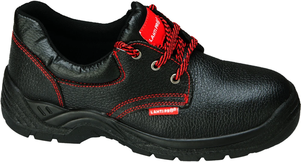 Lahti Pro Półbuty Juodi odiniai žemakulniai bateliai be nosies, O1 fo sr, "40", ce, Lahti