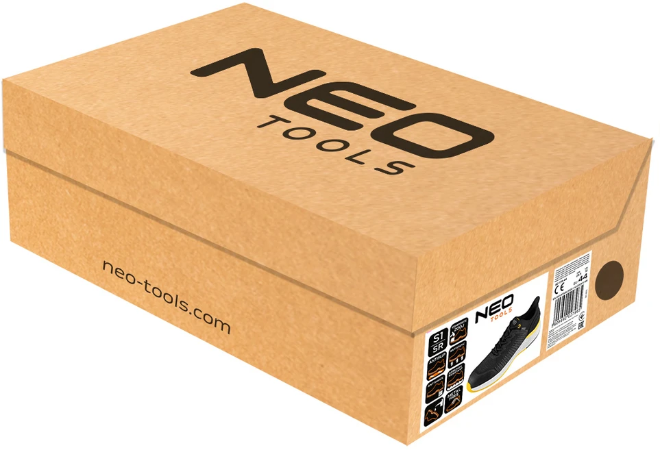 Neo Tools Półbuty S1 SR darbo batai, kompozicinė noselė, kontūruotas kulnas, 44 dydis