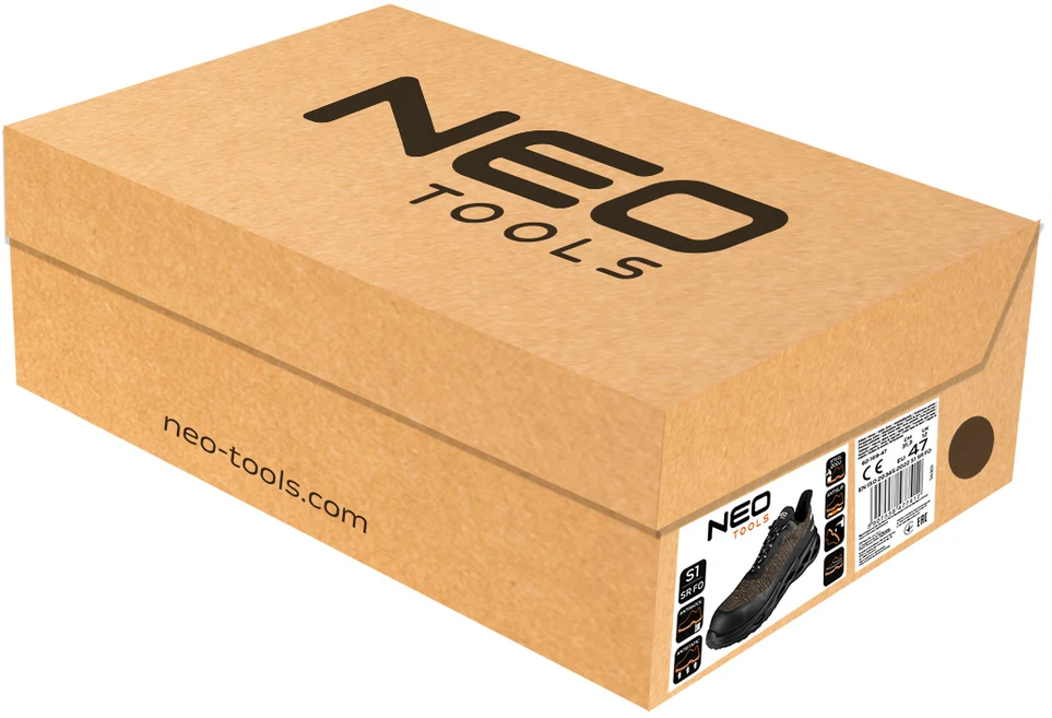 Neo Tools Półbuty S1 SR FO darbo batai, plienine nosele, 47 dydis