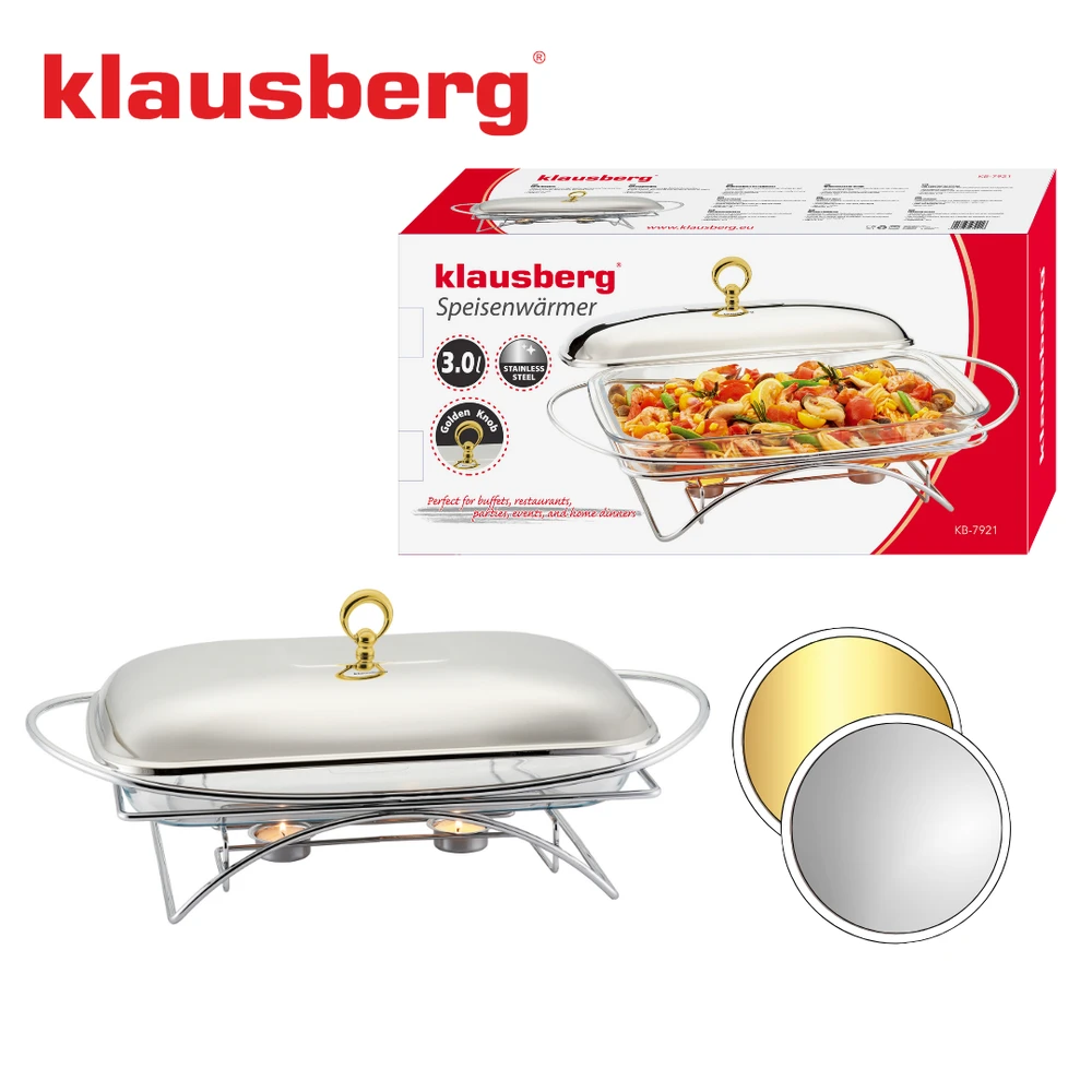 Podgrzewacz Maisto šildytuvas, stiklinis, nerūdijantis plienas, 3 l, Klausberg, kb-7921