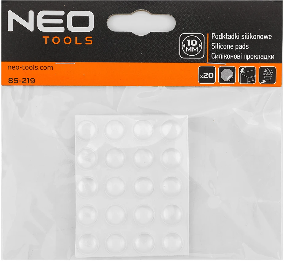 Neo Podkładki Lipnūs silikoniniai įklotai 10 mm, 20 vnt.