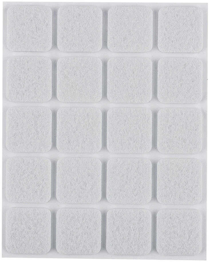 Podkładki Lipnūs veltinio įklotai, balti, 20x20 mm, 20 vnt.