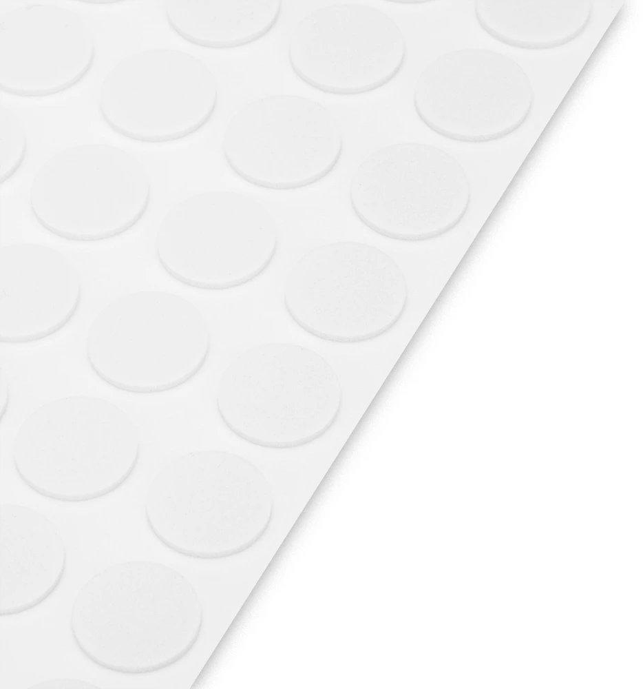 Podkładki Veltinio ir EVA putplasčio pagalvėlės, lipnios, baltos, 125 vnt.