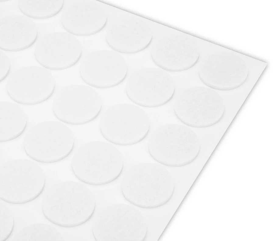 Podkładki Veltinio ir EVA putplasčio pagalvėlės, lipnios, baltos, 125 vnt.