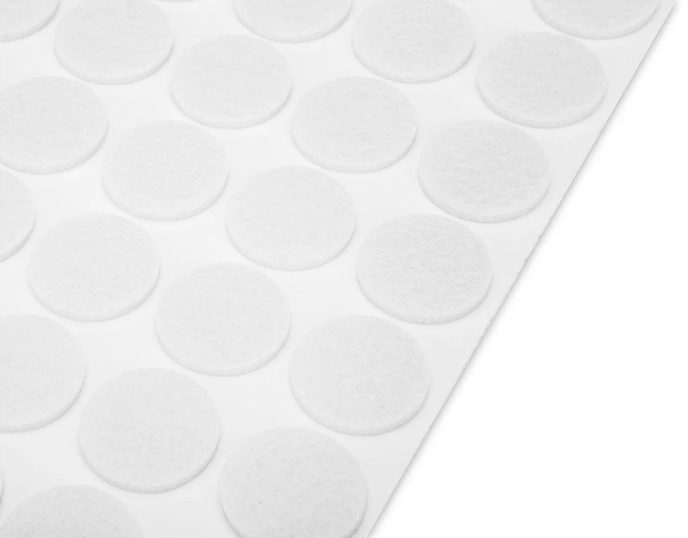Podkładki Veltinio ir EVA putplasčio pagalvėlės, lipnios, baltos, 125 vnt.
