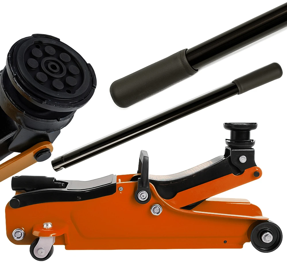 Retoo Podnośnik Hidraulinis dirbtuvių automobilio domkratas, varlės formos domkratas, 2,5 t, 380 mm - mr181