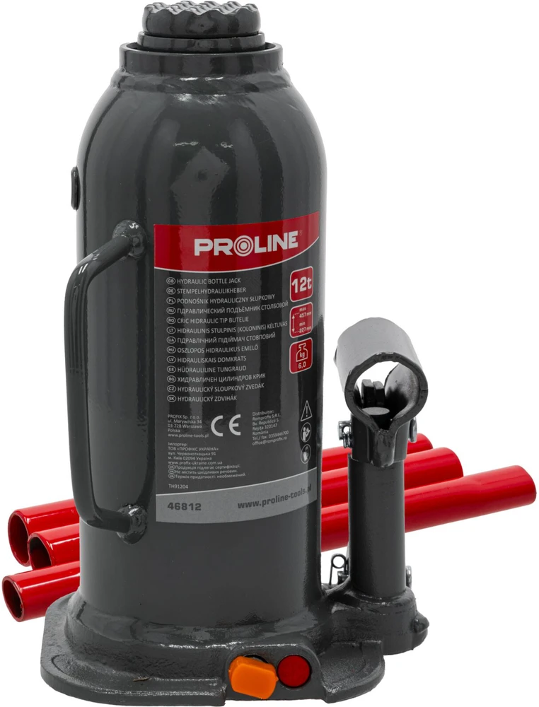 Podnośnik Hidraulinis stulpų keltuvas 12 t 227-457 mm (6,0kg) ce proline