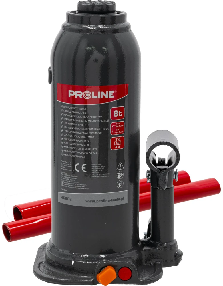 Podnośnik Hidraulinis stulpų keltuvas 8 t, 222–447 mm (4,8kg) ce proline