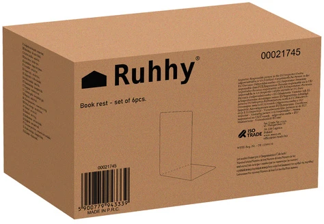 Knygų atramėlės - 6 vnt. rinkinys Ruhhy 21745