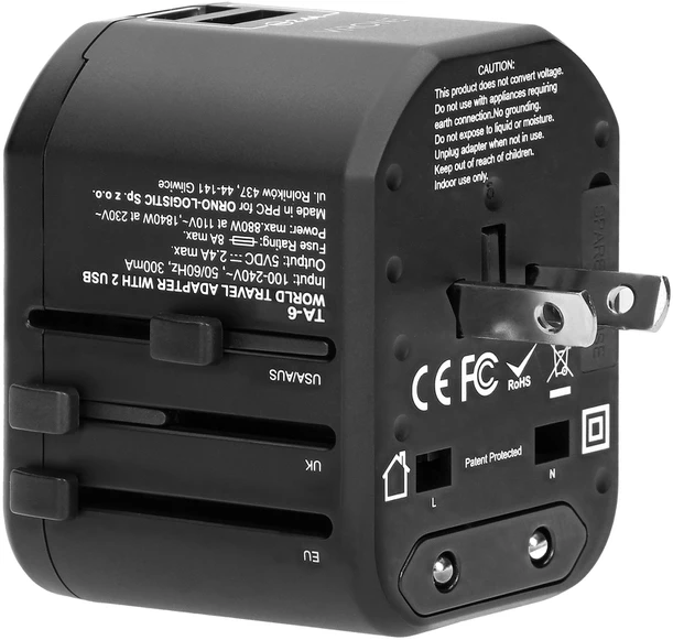 Orno UNIVERSALUS TINKLO ADAPTERIS SU USB MAITINIMO ADAPTERIU TA-6 Virone