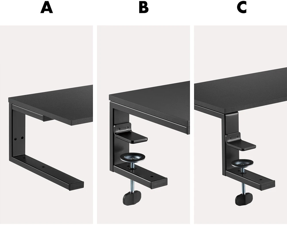 Ergo Office laptop / monitorius stand, max. load 20kg, for diag. 13-32", juodas, ER-303 B