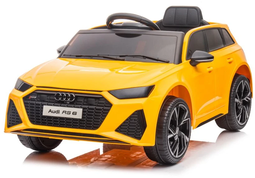 Lean Cars Elektromobilis On Car Audi RS6 BRD-2118 geltonas