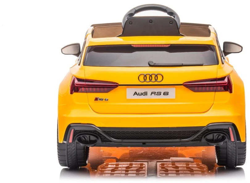 Lean Cars Elektromobilis On Car Audi RS6 BRD-2118 geltonas