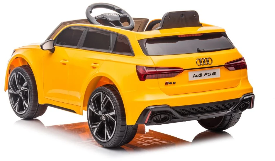Lean Cars Elektromobilis On Car Audi RS6 BRD-2118 geltonas