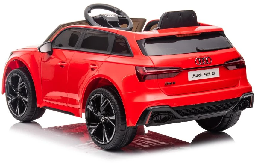 Lean Cars Elektrinis automobilis Audi RS6 BRD-2118, raudonas