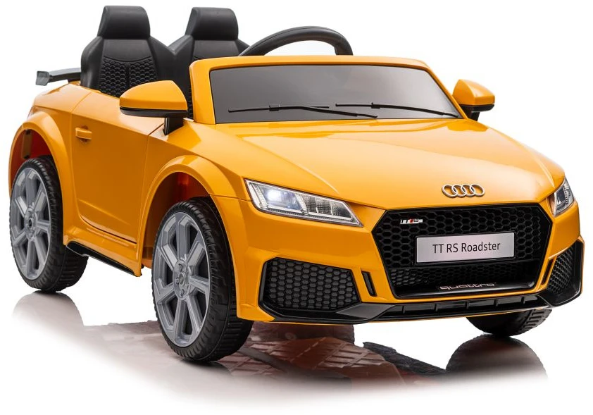 Lean Cars Vienvietis vaikiškas elektromobilis Audi TTRS, geltonas