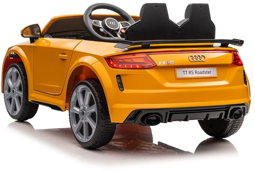 Lean Cars Vienvietis vaikiškas elektromobilis Audi TTRS, geltonas