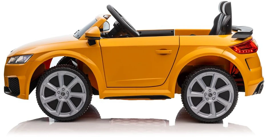 Lean Cars Vienvietis vaikiškas elektromobilis Audi TTRS, geltonas