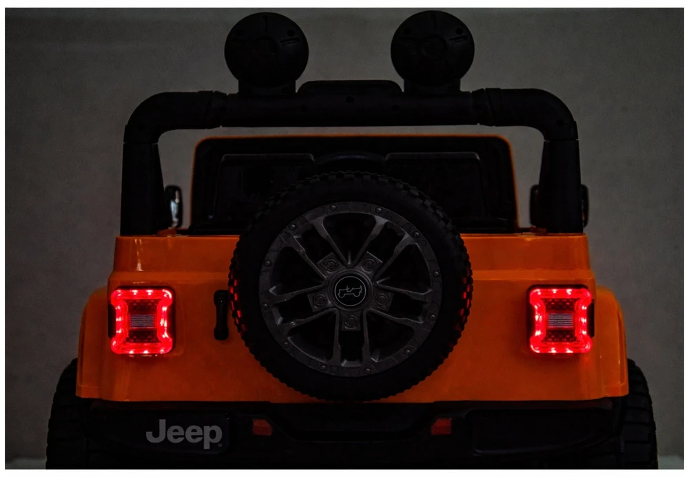 Lean Cars Oranžinis elektrinis automobilis Jeep Rubicon DK-JWR556