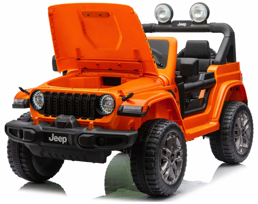 Lean Cars Oranžinis elektrinis automobilis Jeep Rubicon DK-JWR556