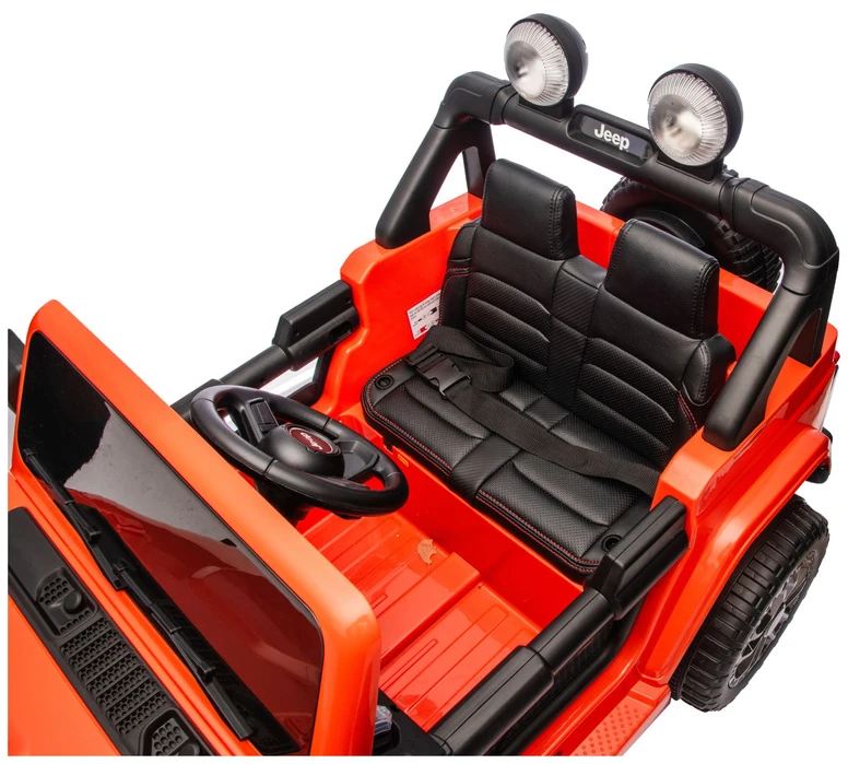 Lean Cars Oranžinis elektrinis automobilis Jeep Rubicon DK-JWR556