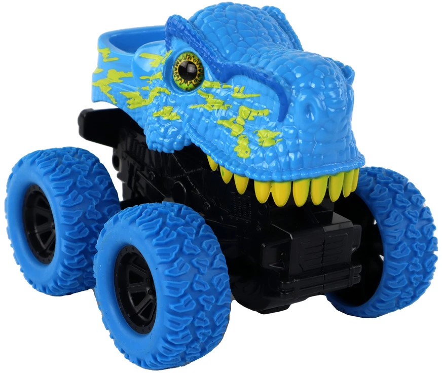 Žaislinis automobilis Tyrannosaurus Lean Toys, mėlynas, 12x11x11,5 cm