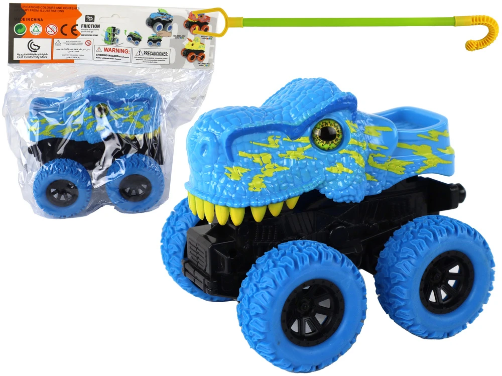 Žaislinis automobilis Tyrannosaurus Lean Toys, mėlynas, 12x11x11,5 cm