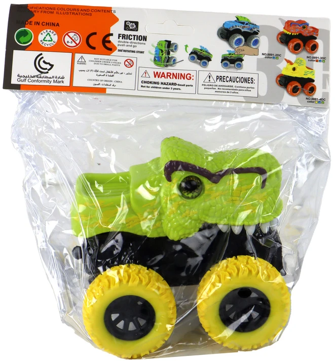 Žaislinis automobilis Tyrannosaurus Lean Toys, žalias, 12x11x11,5 cm