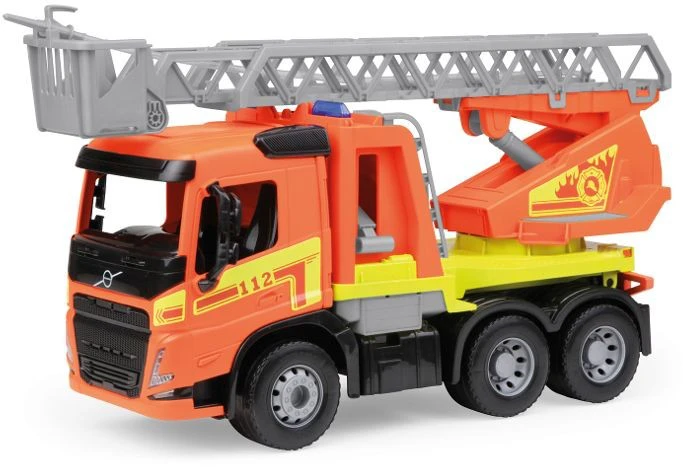Lena Važiuoklė „Worxx“ gaisrinė mašina su kopėčiomis, „Volvo FMX“ dėžėje