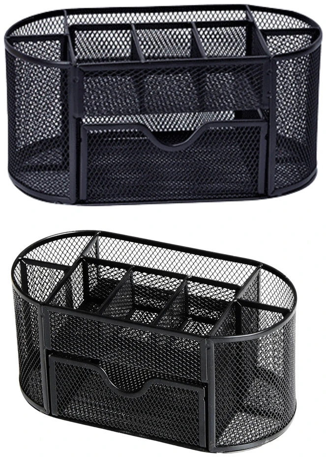 Lean Biuro reikmenų dėklas metalinis juodas 21x10,5x11 cm