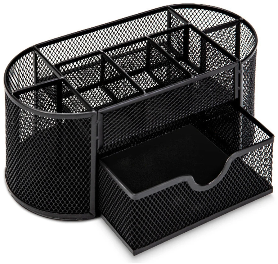 Lean Biuro reikmenų dėklas metalinis juodas 21x10,5x11 cm