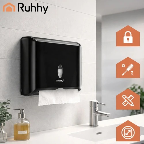 Ruhhy juodas paper towel dispenser