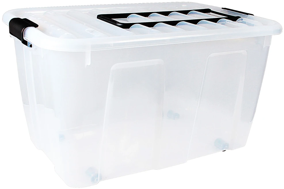 Pojemnik Plast Team HomeBox 86L konteineris su ratukais ir rankena