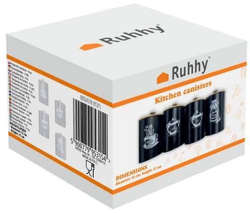 Stilingi birių produktų indai - 4 vnt. Ruhhy 24578