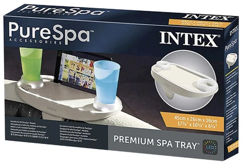 LED šviečiantis gėrimų laikiklis su vieta planšetiniam telefonui SPA INTEX 28520