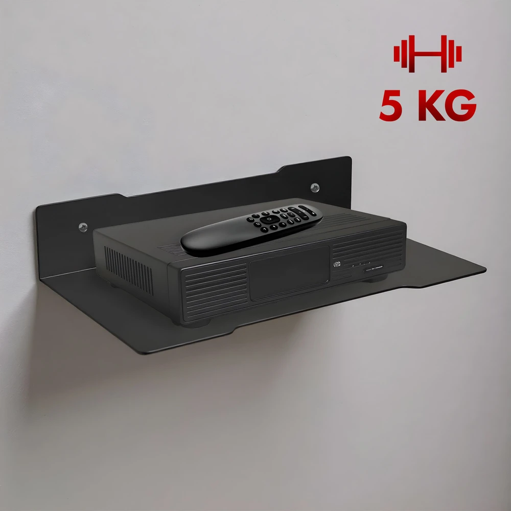 Laikiklis „Maclean“ dekoderio sieninė lentyna, viengulė, maks. 5kg, plienas, MC-122