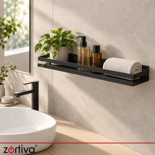 Juodas bathroom shelf Zortiva