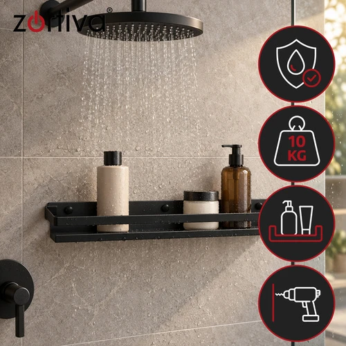 Juodas bathroom shelf Zortiva