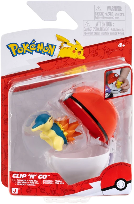 Pokémon - Clip N Go Cyndaquil su Poke kamuoliuku (PKW4608)