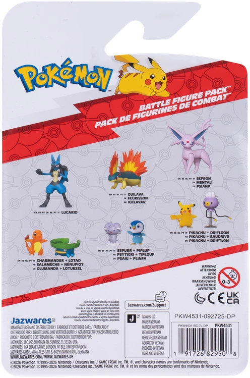 Pokémon - kovos figūrėlė Drifloon ir Pikachu (PKW4531)