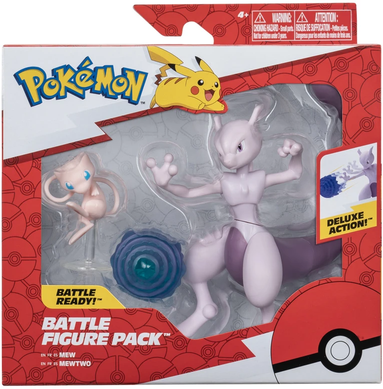 Pokémon - kovos figūrėlių rinkinys, 2 vnt. - Mewtwo ir Mew (PKW2941)