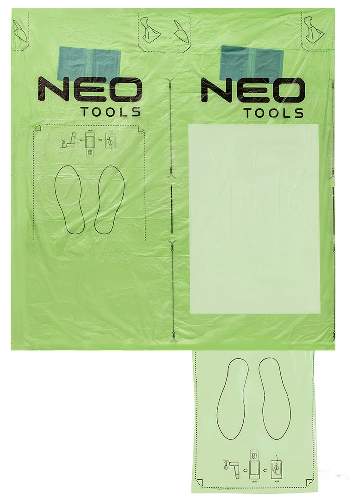 Neo Tools Dėklas- ECO 5 viename apsauginė folija (sėdynei, vairui, pavarų perjungimo svirčiai, rankiniam stabdžiui, kilimėliui) 200 vnt.