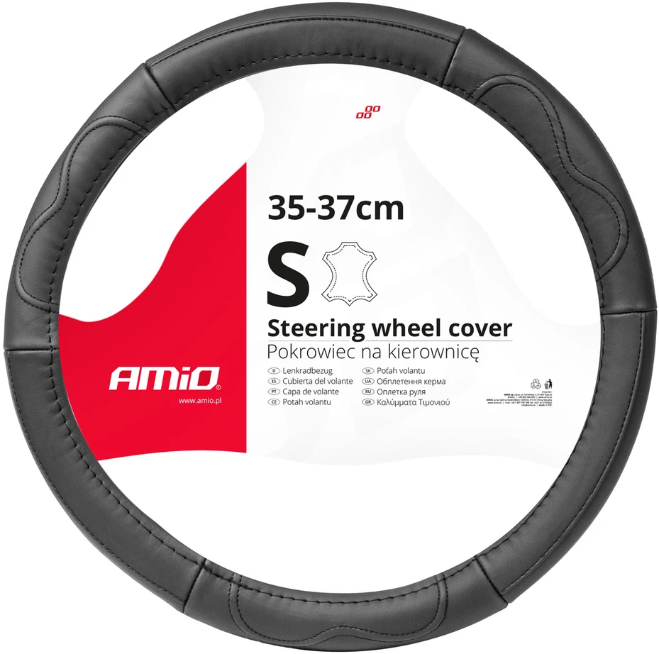 Amio Automobilio vairo užvalkalas 35-37 cm, natūrali oda, SWC-49-S