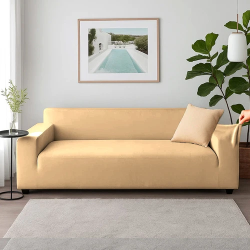 Ruhhy 26184 smėlio spalvos sofos užvalkalas 190-230cm