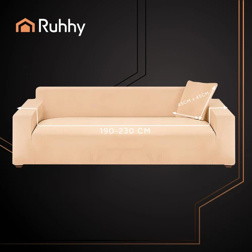Ruhhy 26184 smėlio spalvos sofos užvalkalas 190-230cm