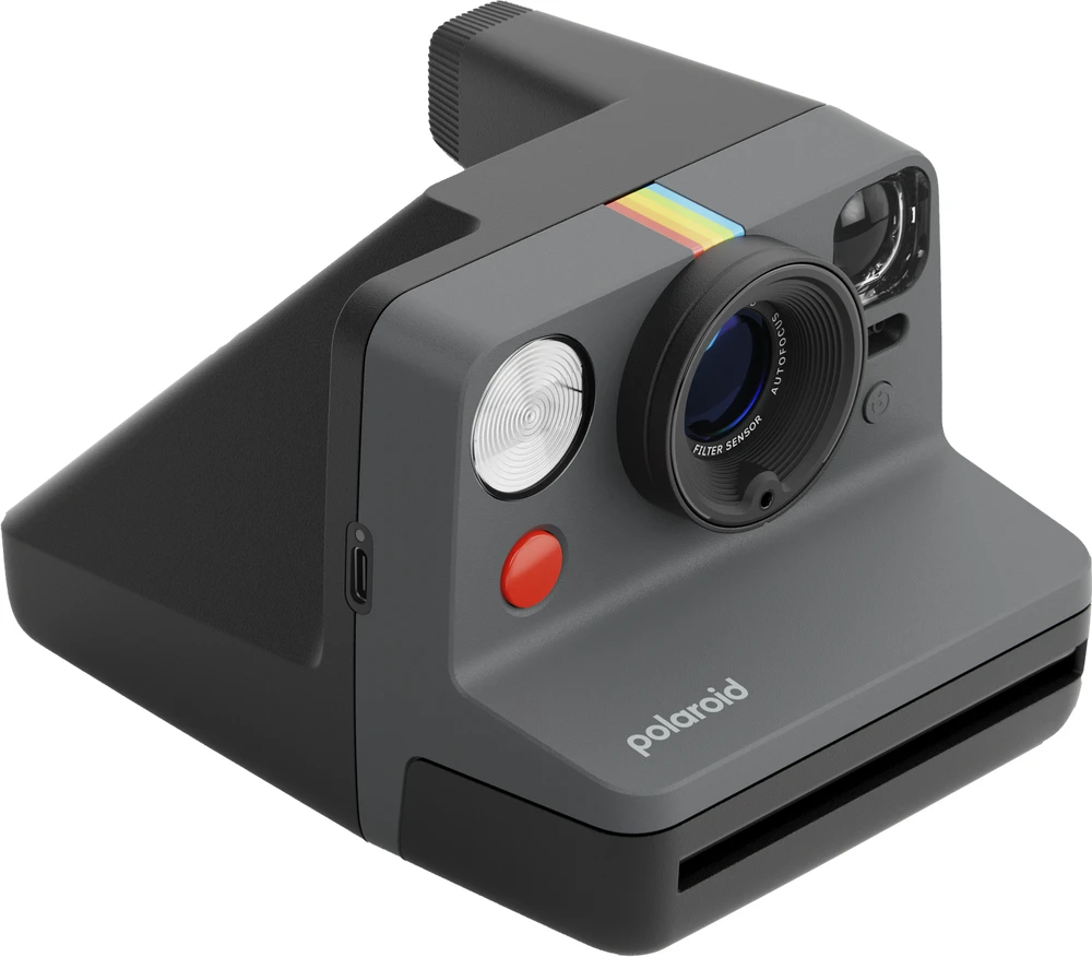 „Polaroid Now Gen 3 Juodas“ rinkinys su spalvota plėvele (8 nuotraukos)