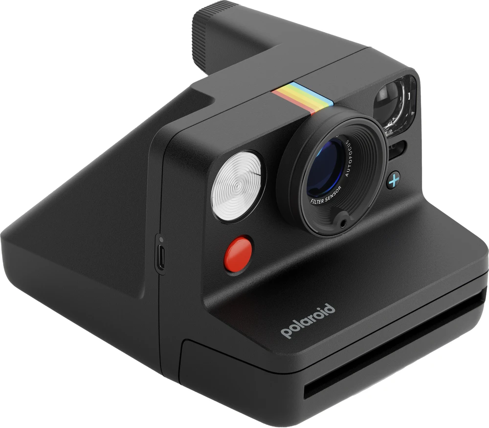 Polaroid Now+ Gen 3 Juodas rinkinys su spalvota plėvele (8 nuotraukos)