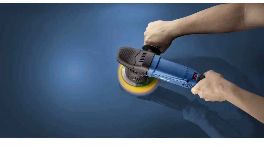 Dedra Polerka Ekscentrinis-rotacinis poliravimo įrankis 900 W, pagalvėlės 125/150 mm, 1500–4500 min-1