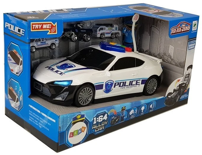 Lean Toys Automobilis su policininko figūrėlė 2in1