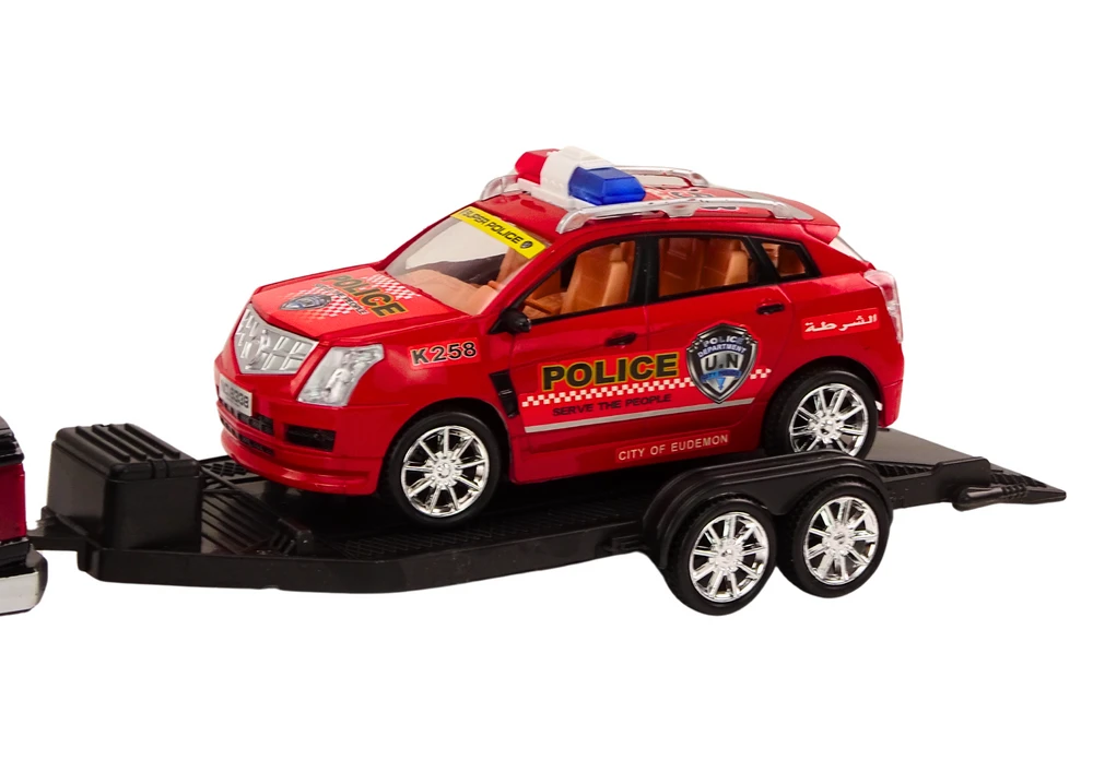 Lean Toys Policijos pikapas su puspriekabe